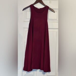 Garage Sleeveless Burgundy Swing Dress Size Small Petite